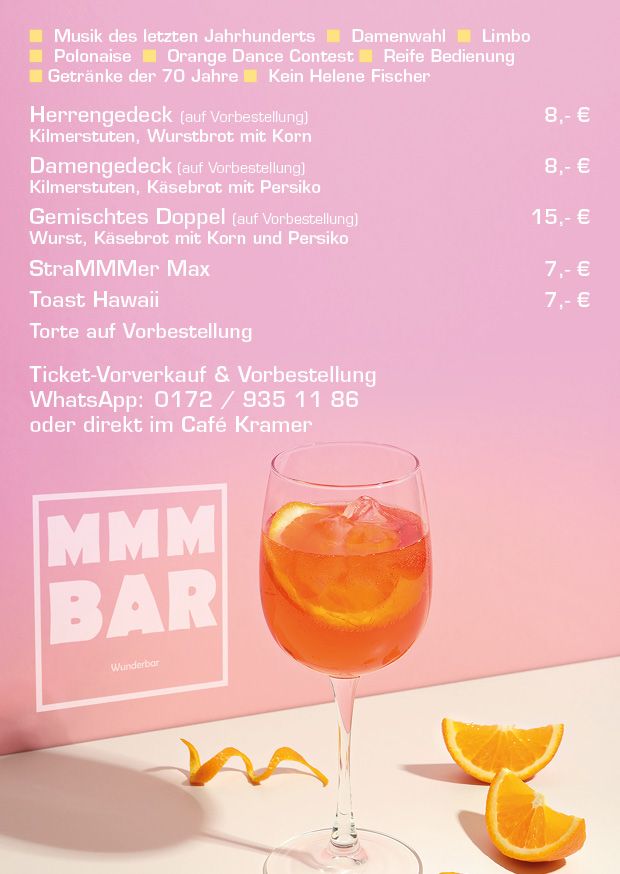 Plakat Speisekarte